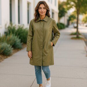 Vintage MARC MATTIS Quilted Lined Tan Leather Coat Ladies MEDIUM